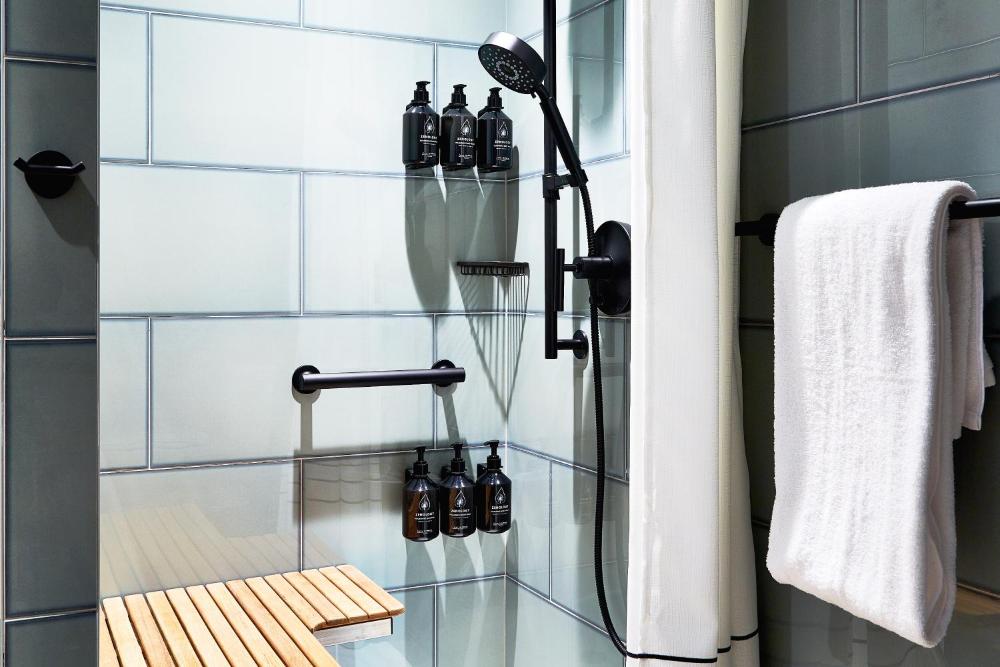 Standard Queen Room with Two Queen Beds and Mobility Accessible Roll-In Shower interior
